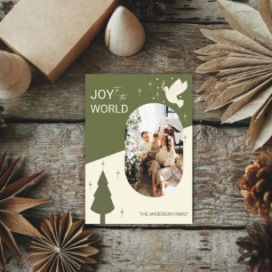 Joy To The World Religious Holiday Photo Cards