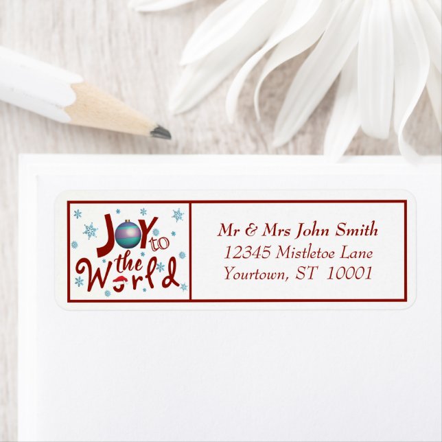 Joy To The World Return Address Label (Insitu)