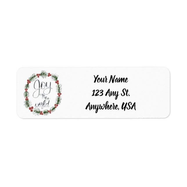 Joy to the World Return Address Labels (Front)