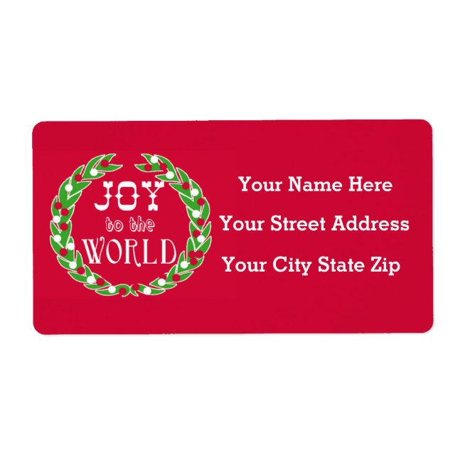 Joy to the World Return Address Labels (Front)