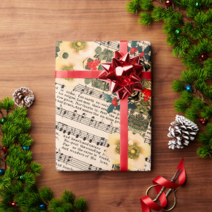 Joy to the World Sheet Music Wrapping Paper