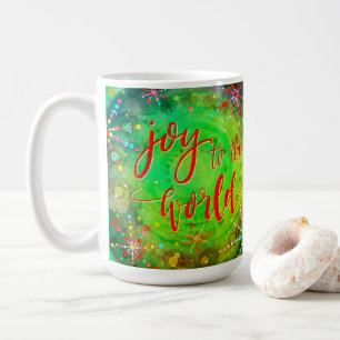Joy to the World snowflake Coffee Mug