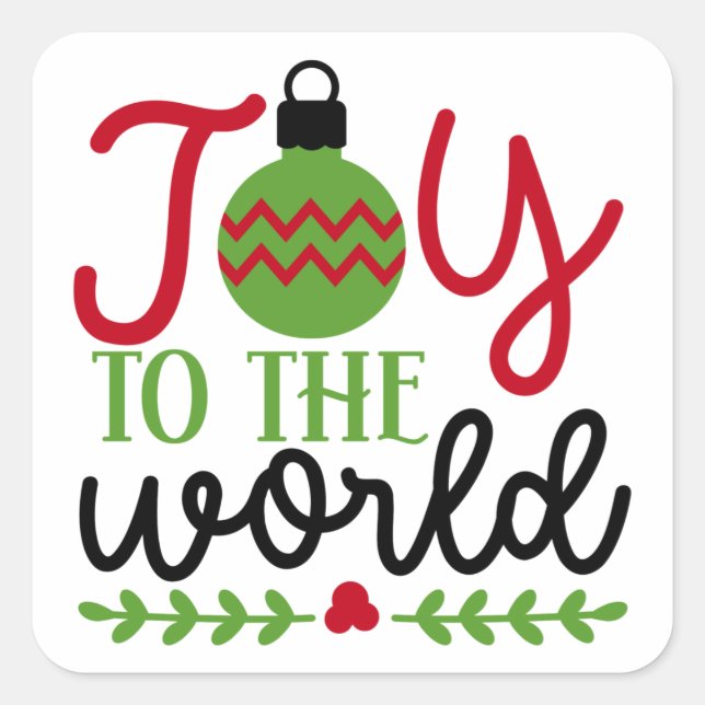 Joy to the World  Square Sticker (Front)