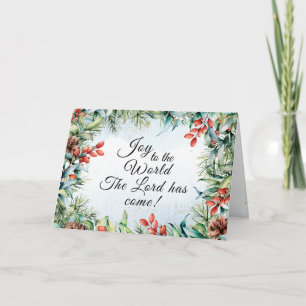 Joy to the World The Lord has Come, Christmas Card