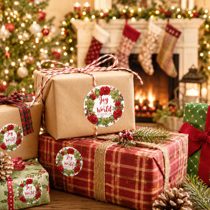 Joy to the World the Lord has come Christmas Classic Round Sticker