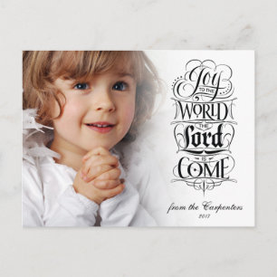 Joy to the World the Lord is Come Christmas Christ Holiday Postcard