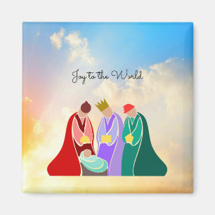 Joy to the World, The Three Wise Men illustration Magnet