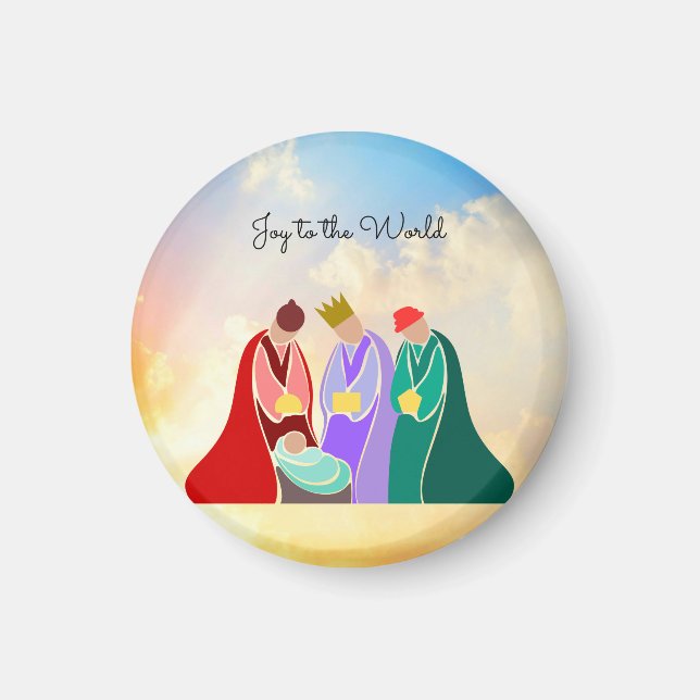 Joy to the World, The Three Wise Men illustration  Magnet (Front)