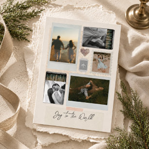 Joy to the World Travel Collage Family Photo Holiday Card
