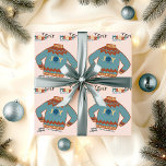 Joy to the World Ugly Christmas Sweater Custom Wrapping Paper<br><div class="desc">Ugly Christmas Sweater wrapping paper which you can personalise with your name(s) or family name. The design has an ugly christmas jumper lettered with "joy to the world" and a border of Merry Christmas decorated with christmas lights.</div>