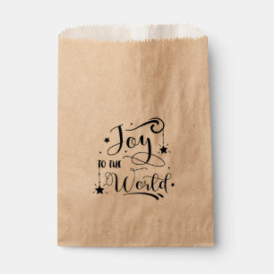 JOY TO THE WORLD Whimsical Christmas Holiday Favou Favour Bag