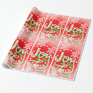 Joy to the world wrapping paper