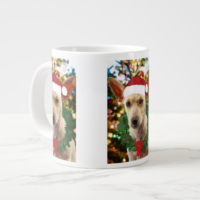 Joy to thee Puppy Large Coffee Mug (Front Left)