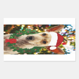 Joy to thee Puppy Rectangular Sticker