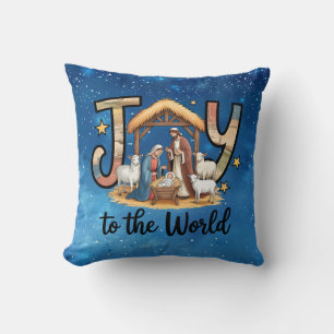 Joy To World Throw Pillow