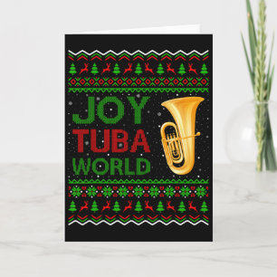 Joy Tu World Music Lover Xmas Gift Ugly Tu Christm Card