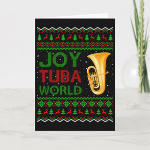 Joy Tuby World Music Lover Xmas Gift Ugly Tuby Chr Card