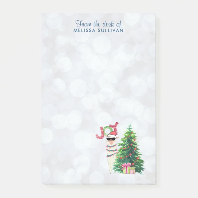 Joy Typography | Christmas Llama Post-it Notes (Front)