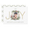 JOY Watercolor Christmas Wreath Custom Photo Gold