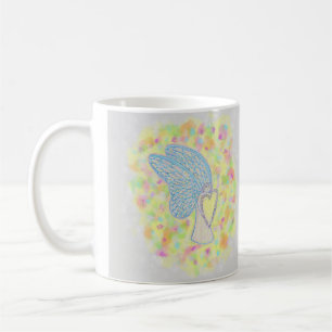 Joy White Guardian Angel Art Coffee Cups or Mugs