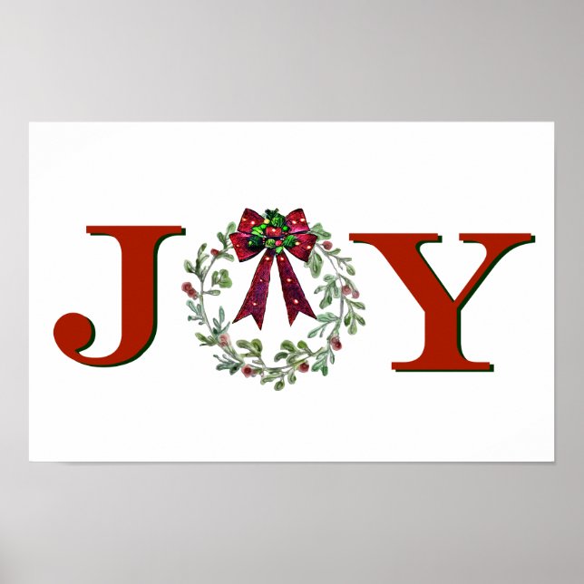 Joy With Wreath Poster (Front)