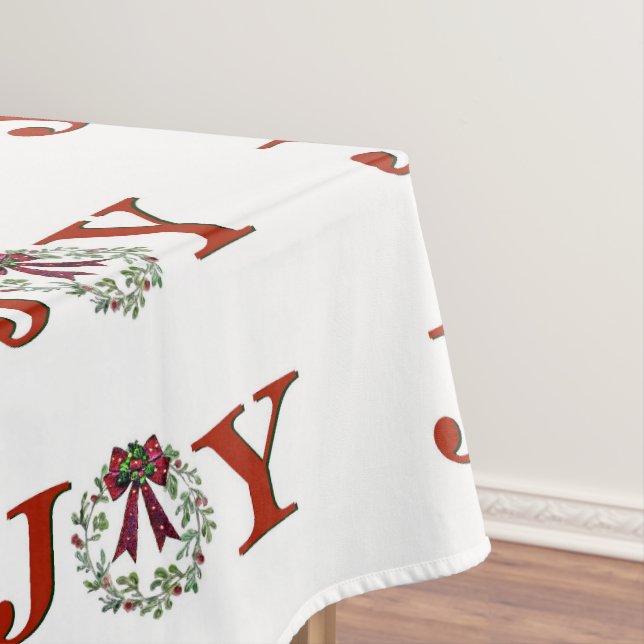 Joy With Wreath  Tablecloth (In Situ)