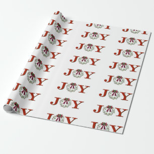 Joy With Wreath Wrapping Paper