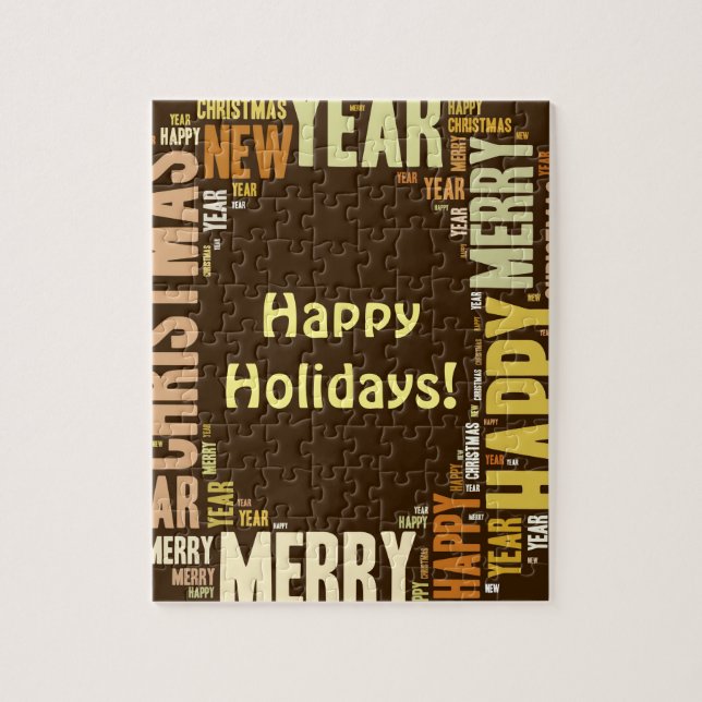 JOY Wordcloud Christmas Jigsaw Puzzle (Vertical)