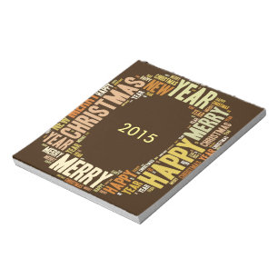 JOY Wordcloud Christmas Notepad