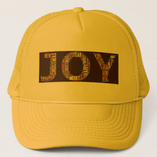 JOY Wordcloud Christmas Trucker Hat