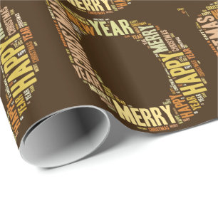 JOY Wordcloud Christmas Wrapping Paper