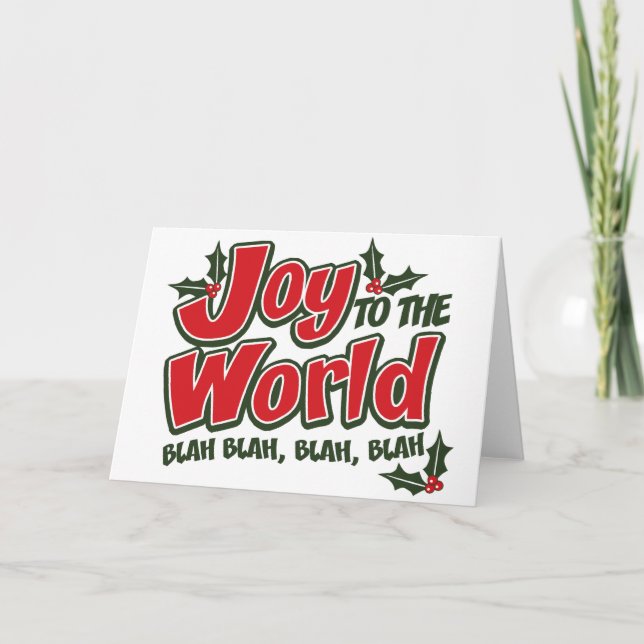 Joy World Blah Blah Greeting Card (light) (Front)