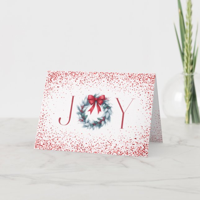 Joy Wreath Christmas Card (Front)