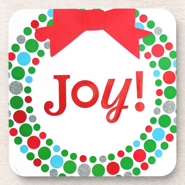 Joy Wreath Coaster (Front)