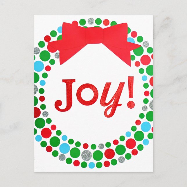 Joy Wreath Postcard (Front)