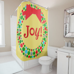 Joy Wreath Shower Curtain