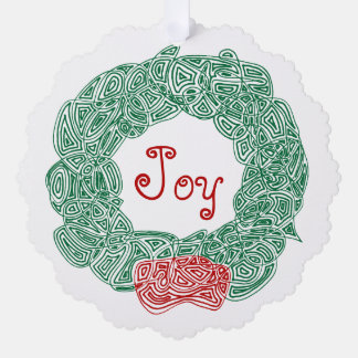 Joy Wreath Tree Decoration Card