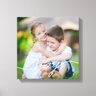 JOY Writing Custom Photo Canvas Print
