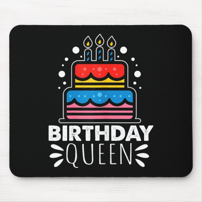 Joyable Queens Of Amusing Birthdays Quote Mouse Pad (Front)