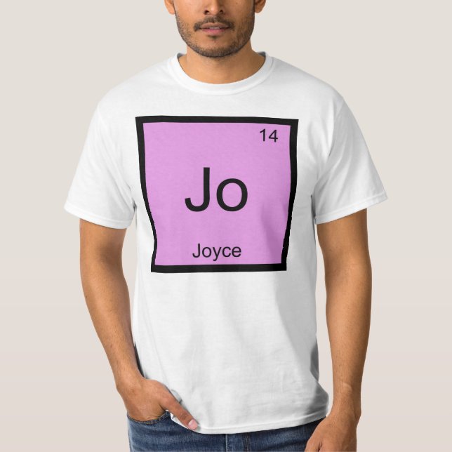 Joyce  Name Chemistry Element Periodic Table T-Shirt (Front)