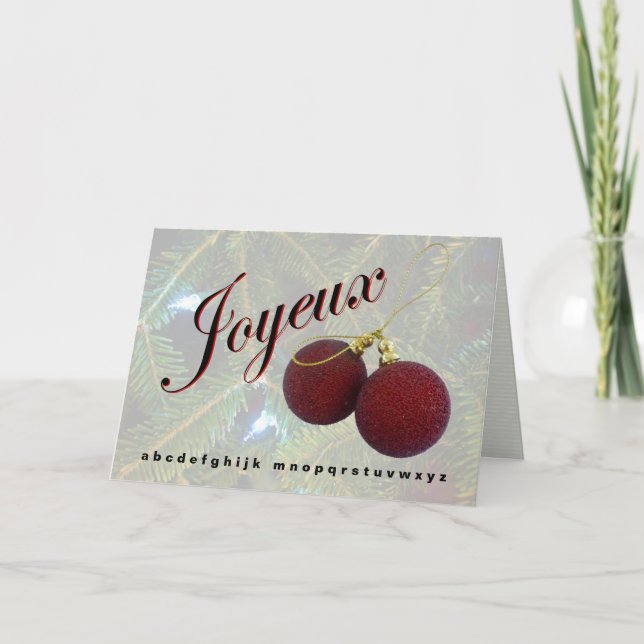 "Joyeaux No-L" Holiday greeting card (Front)