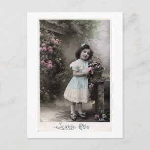 "Joyeuse Fete" Vintage French Christmas Holiday Postcard