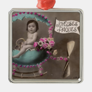 Joyeuse Paques Metal Ornament