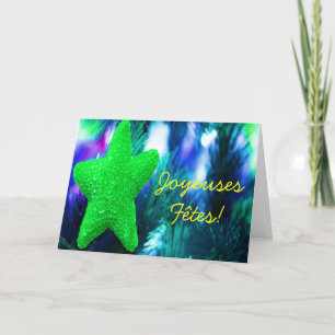 Joyeuses Fêtes et bonne année Green Star III Holiday Card