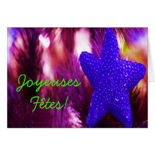 Joyeuses Fêtes et Bonne Année Purple Blue Star I