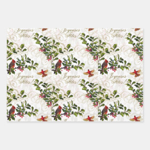 Joyeuses Fetes! Wrapping Paper Sheet