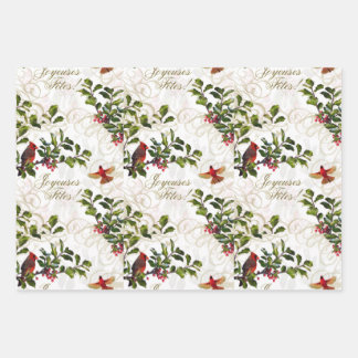 Joyeuses Fetes! Wrapping Paper Sheet