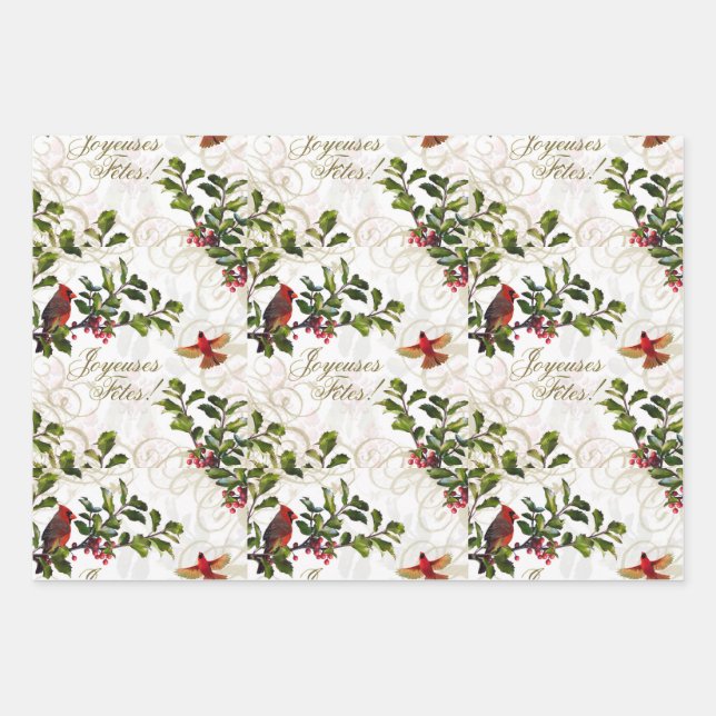 Joyeuses Fetes! Wrapping Paper Sheet (Front 3)