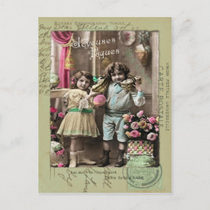 Joyeuses Pâques Easter Holiday Postcard