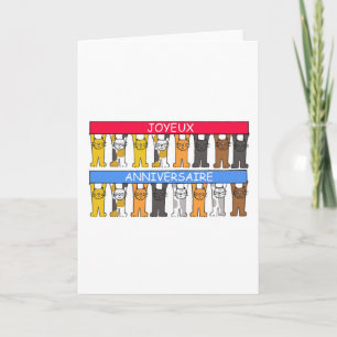 Joyeux Anniversaire, French Happy Birthday. Card